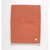Matelas à langer avec housse et serviette uni terracotta