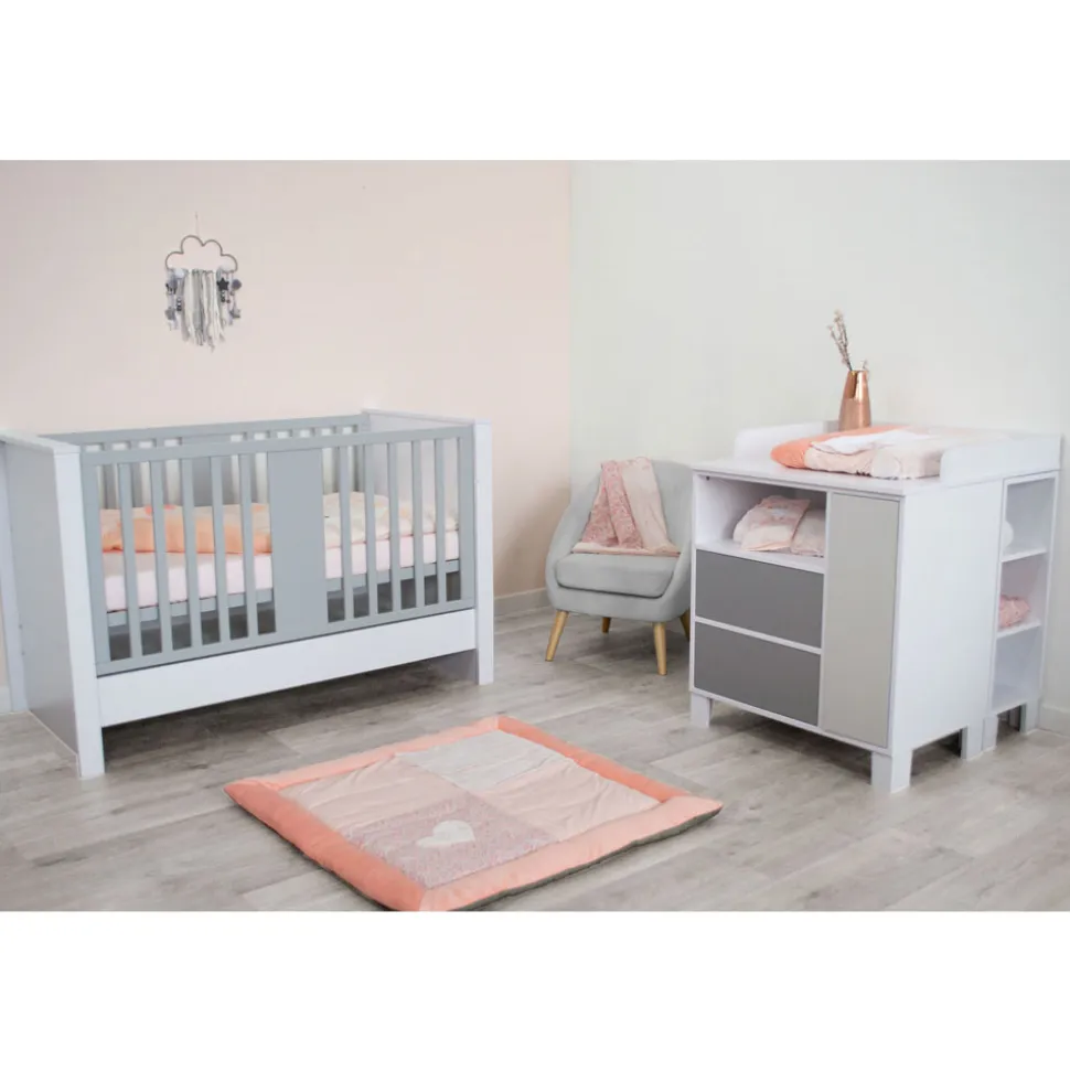 Matelas à langer avec éponges amovibles lapinou
