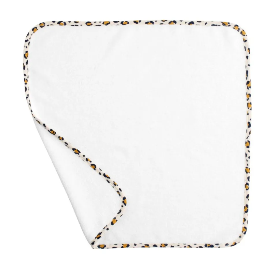 Matelas à langer avec serviette éponge léopard rose