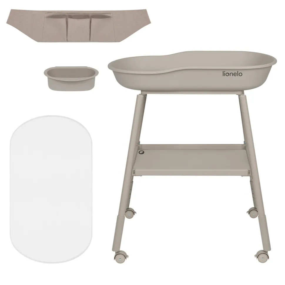 Matelas à langer en caoutchouc pour enfants rosie beige sand