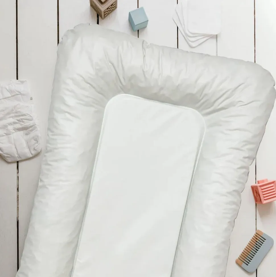 Matelas à langer flocons vert d'eau - 50x70cm
