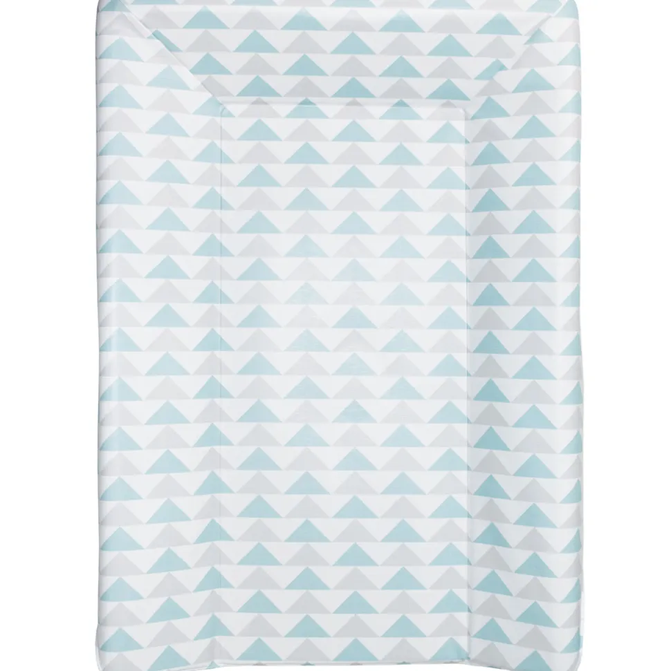 Matelas à langer luxe géométrique bleu / gris