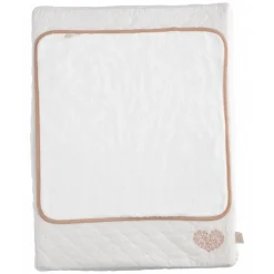 Matelas à langer 68 x 52 cm avec serviette éponge petit coeur