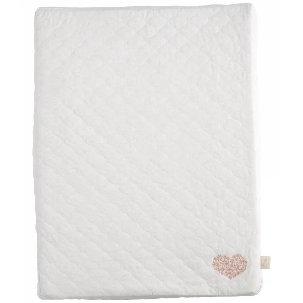 Matelas à langer 68 x 52 cm avec serviette éponge petit coeur