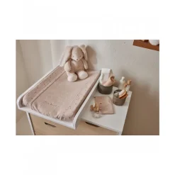Matelas à langer 45x67cm + housse éponge colombes du bonheur