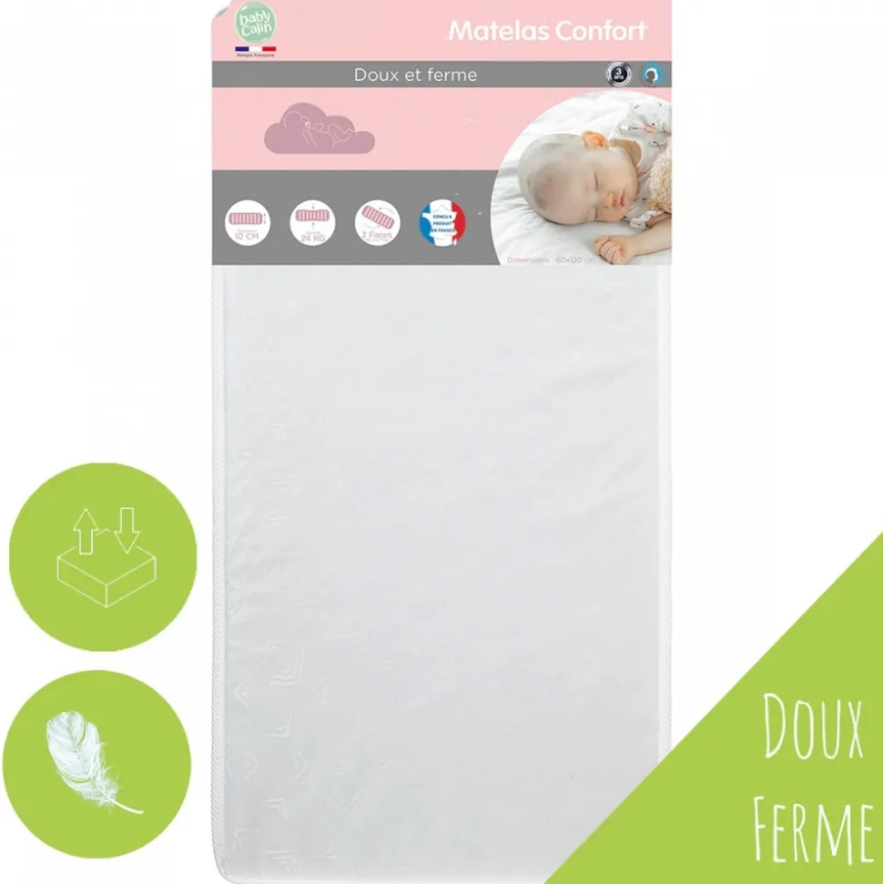 Matelas lit basic 24kg/m3 - 60 x 120 cm