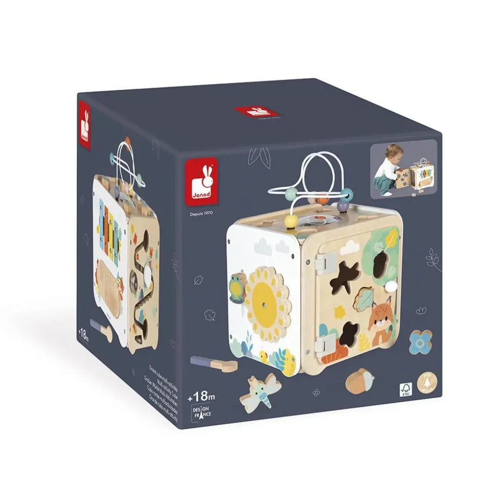 Maxi cube d'activités en bois pour enfant pure
