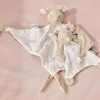 Maxi doudou fanfan biche gaze de coton blanc/sable fanfan