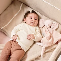 Maxi doudou fanfan éléphant velours côtelé rose fanfan