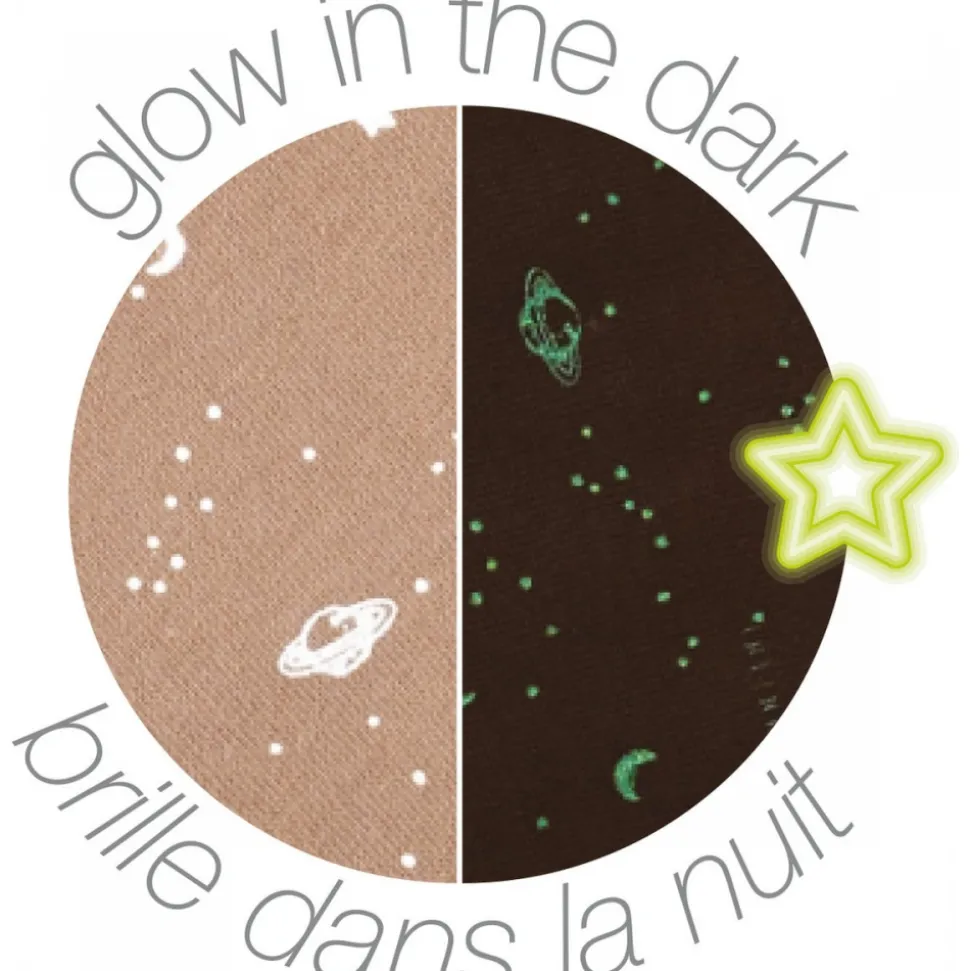Maxi doudou lapidou phosphorescent glow avec motif imprimé sable