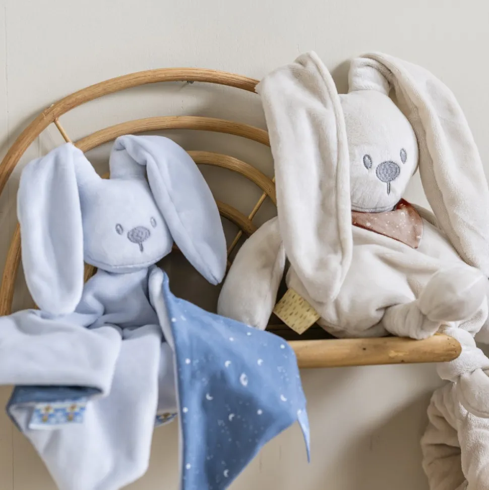 Maxi doudou lapidou phosphorescent glow avec motif imprimé bleu pastel