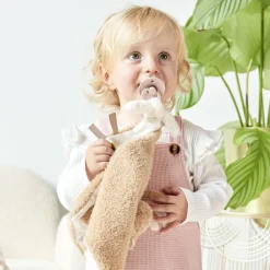 Maxi doudou ours bouclette caramel
