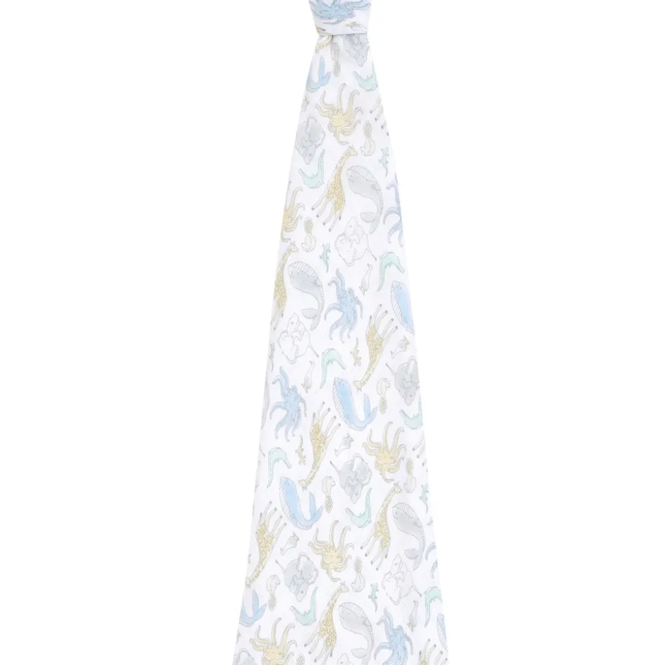 Maxi-lange en mousseline de coton natural history