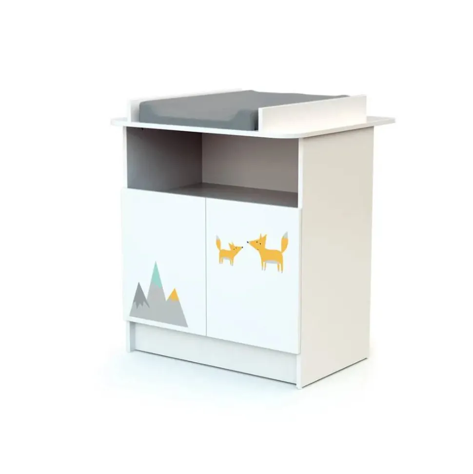 Meuble à langer renard gris