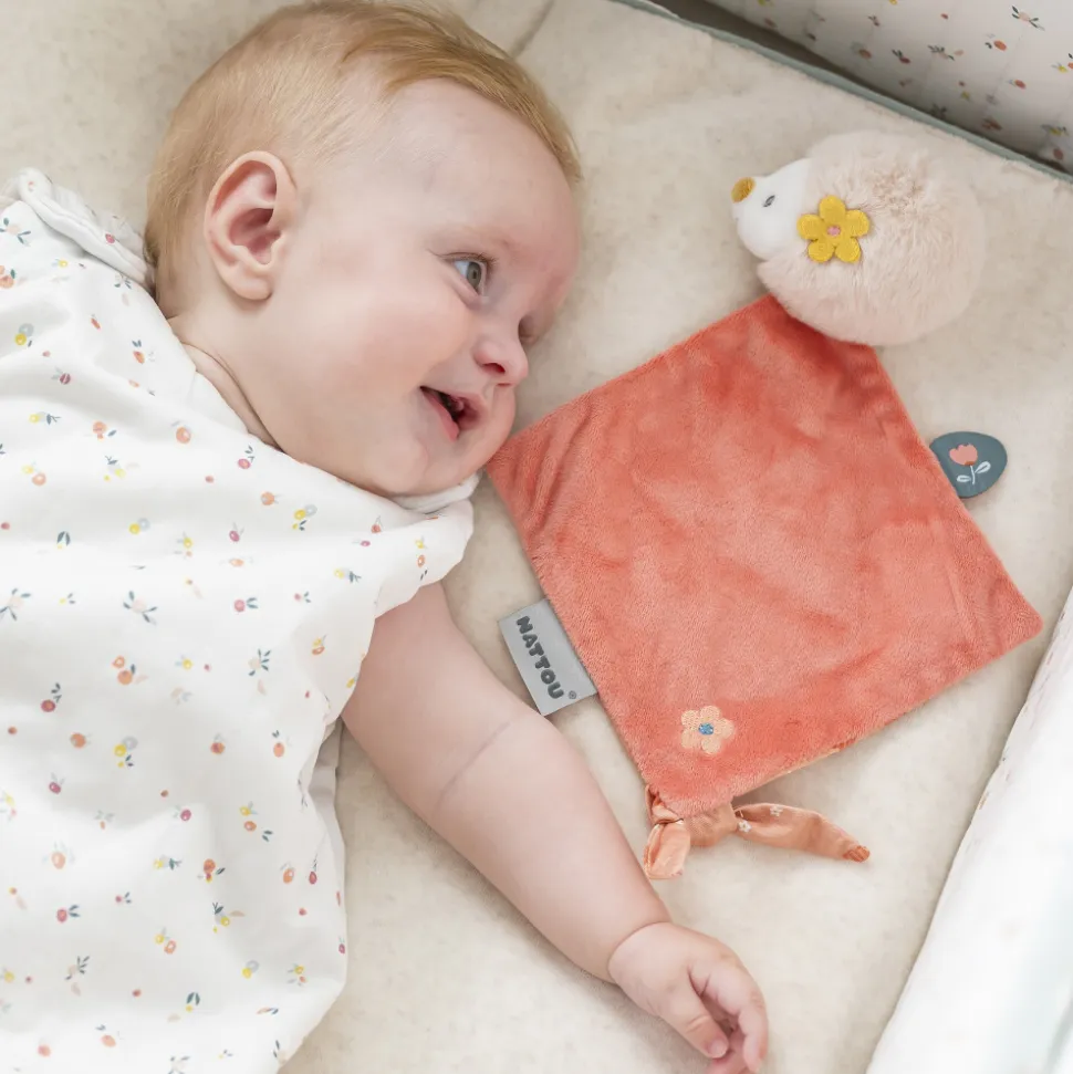 Mini doudou plat zoë le hérisson