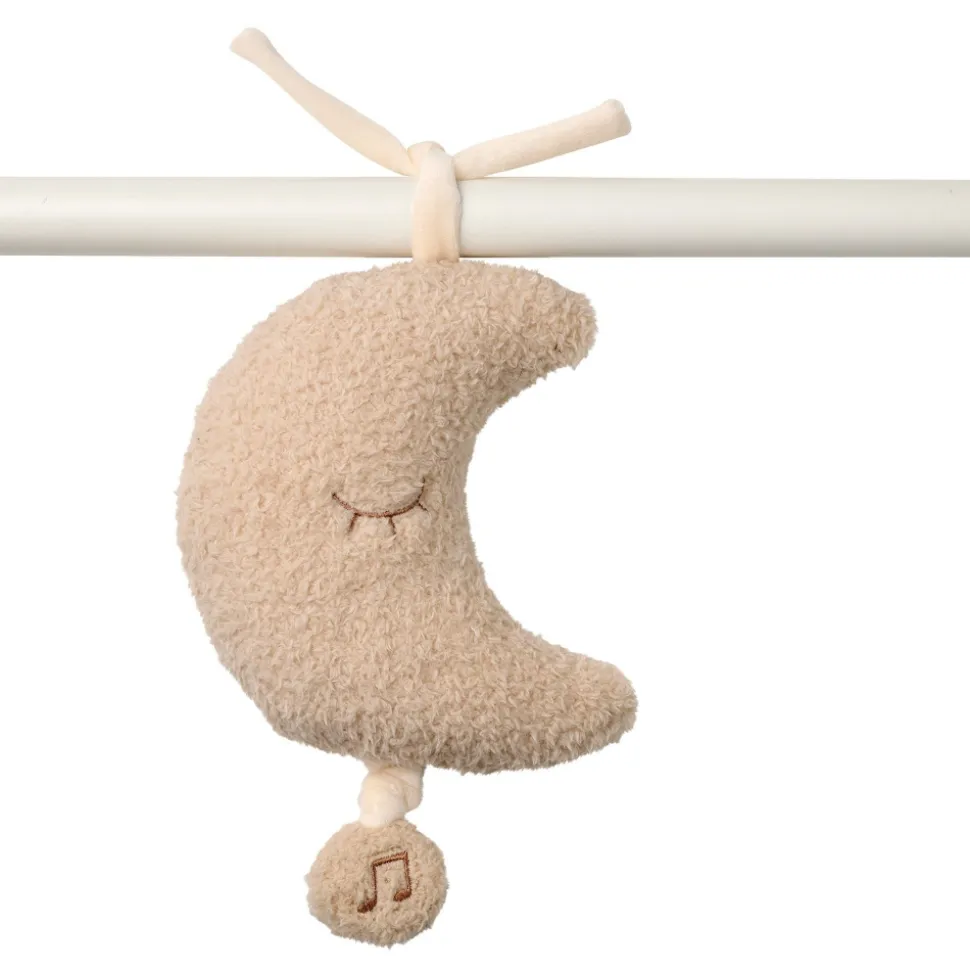 Mini peluche musicale lune bouclette beige