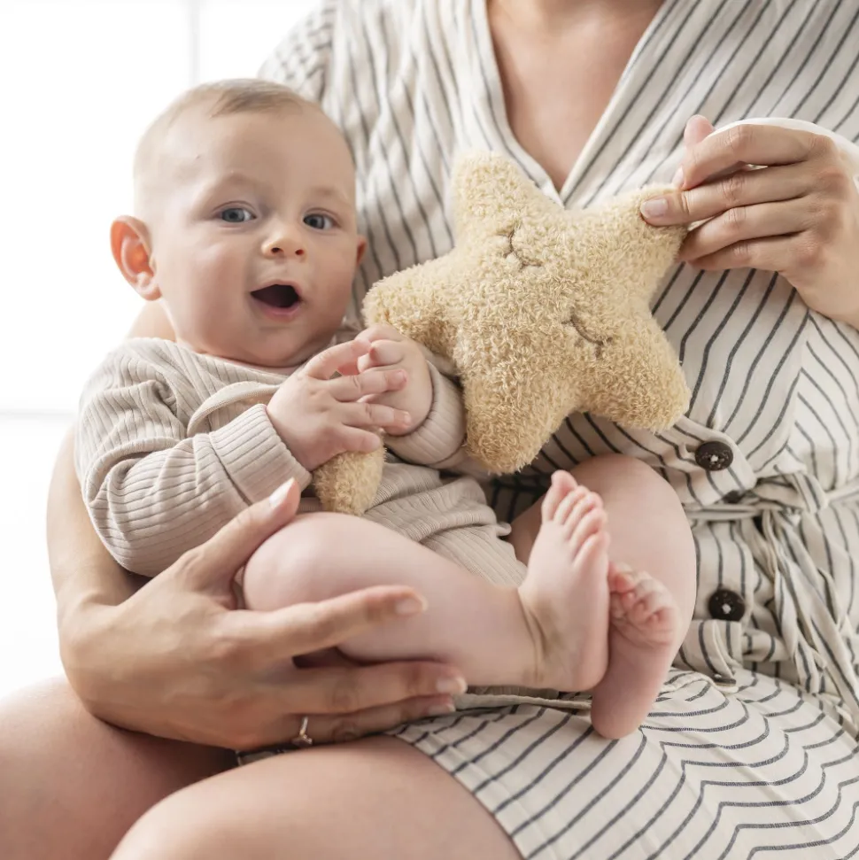 Mini peluche musicale étoile bouclette miel