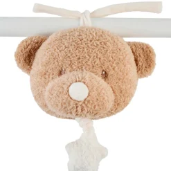Mini peluche musicale tête ours bouclette caramel