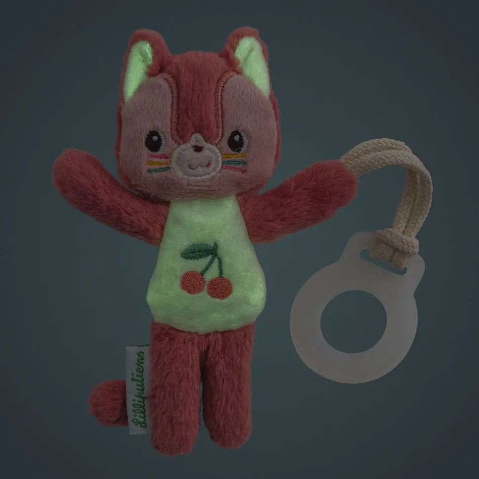 Mini peluche phosphorescente jeanne le chat