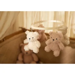 Mobile d'éveil bébé teddy bear wild rose et naturel