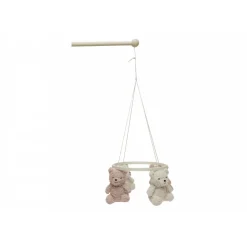 Mobile d'éveil bébé teddy bear wild rose et naturel