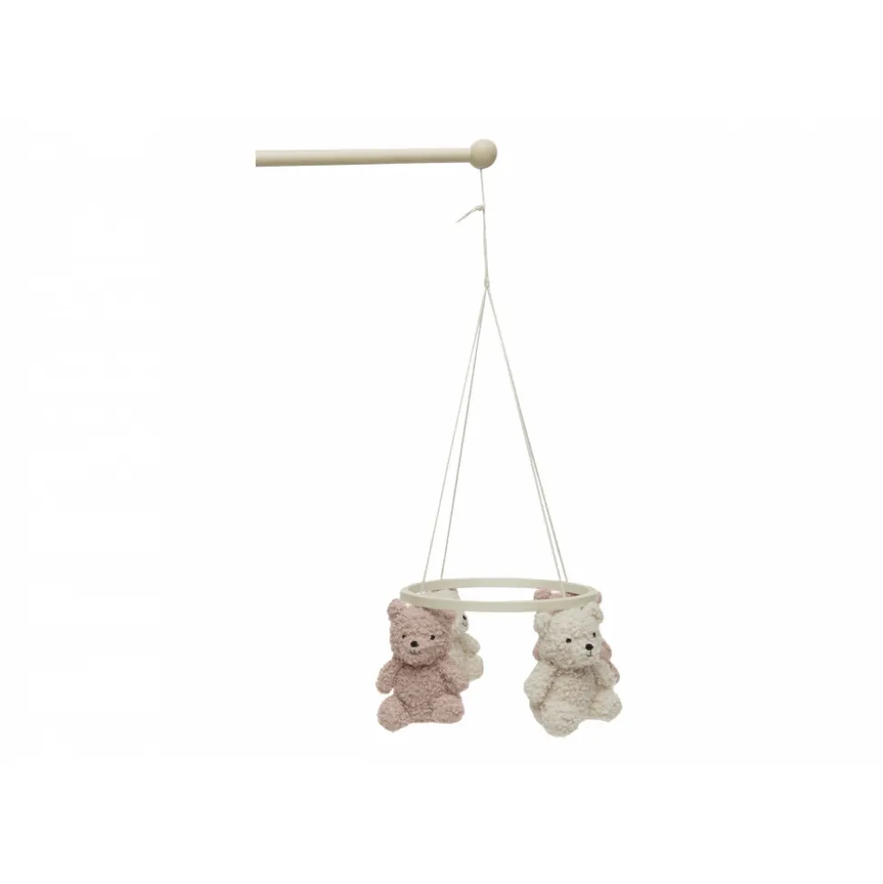 Mobile d'éveil bébé teddy bear wild rose et naturel
