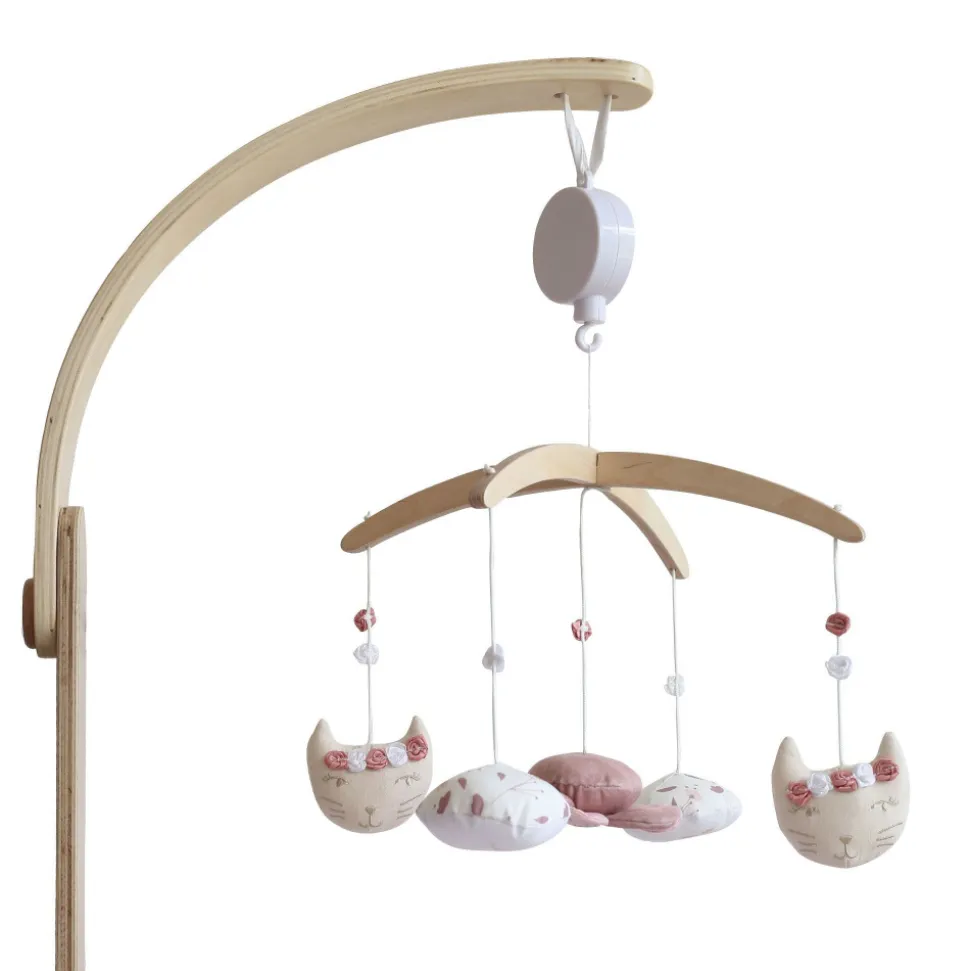 Mobile musical bébé rose et lili