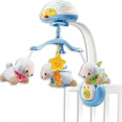 Mobile musical compte-moutons bleu