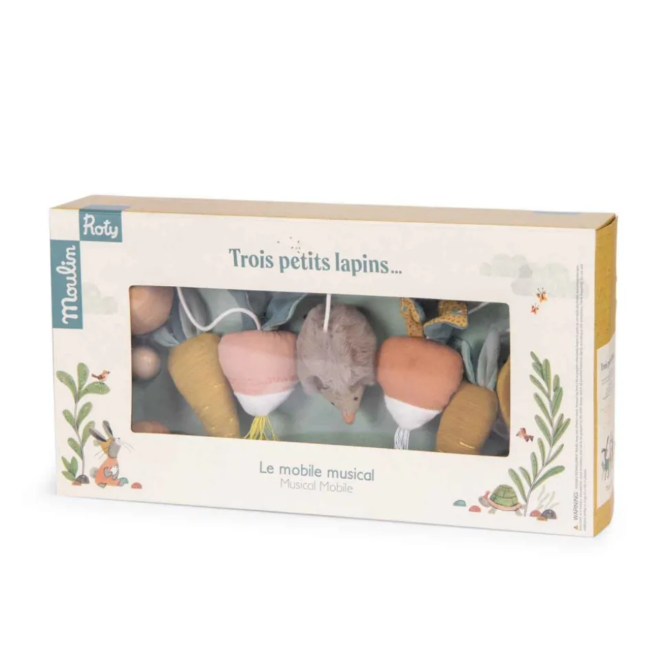Mobile musical trois petit lapins