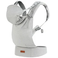 Momi collet baby carrier gray