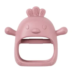 Moufle de dentition en silicone vieux rose