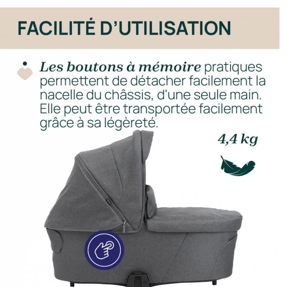 Nacelle flexi black satin
