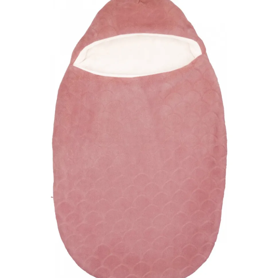 Nid d'ange cocoon wavy vieux rose