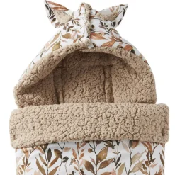 Nid d'ange coton doublé sherpa - feuillages