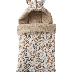 Nid d'ange coton doublé sherpa - feuillages