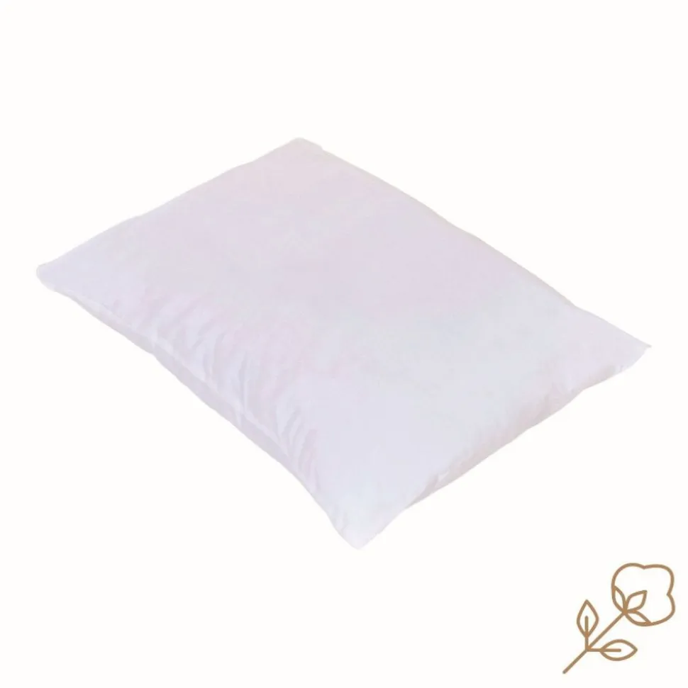 Oreiller pour enfant en coton bio 60 x 40 cm blanc