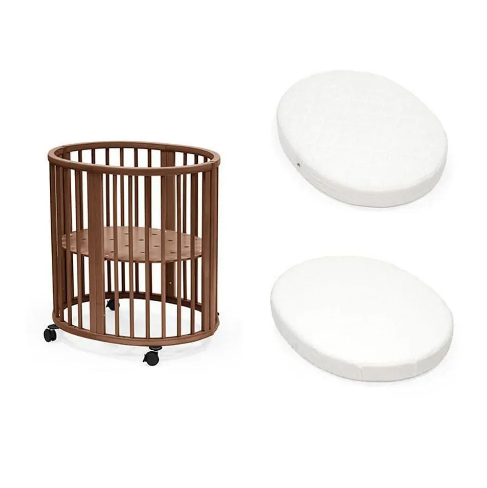 Pack berceau sleepi warm brown + matelas mini sleepi + drap housse blanc