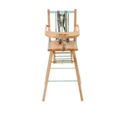 Pack chaise haute andré hybride vert mint et sa tablette blanche