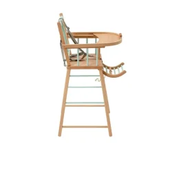 Pack chaise haute andré hybride vert mint et sa tablette blanche