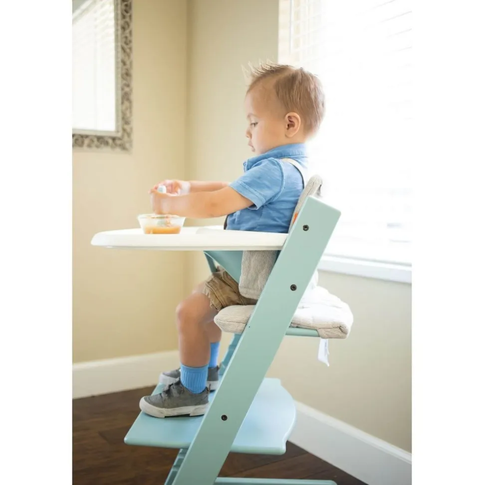 Pack chaise haute tripp trapp + baby set + tablette blanchi