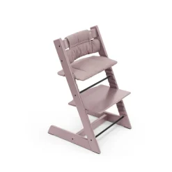 Pack chaise haute tripp trapp hêtre mauve + newborn set