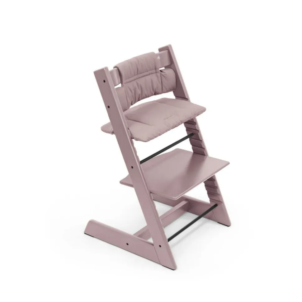 Pack chaise haute tripp trapp hêtre mauve + newborn set