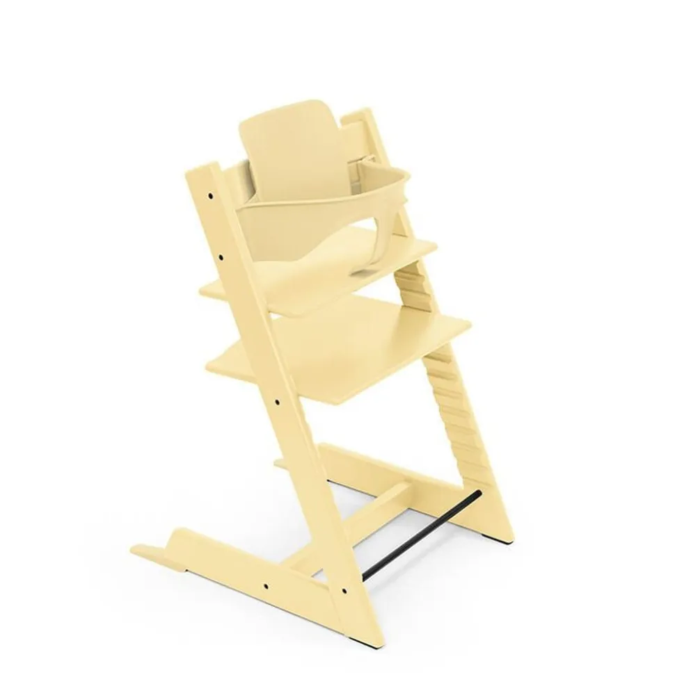 Pack chaise haute tripp trapp avec son baby set et sa tablette lemon yellow