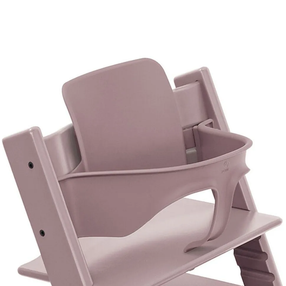 Pack chaise haute tripp trapp avec son baby set et sa tablette mauve
