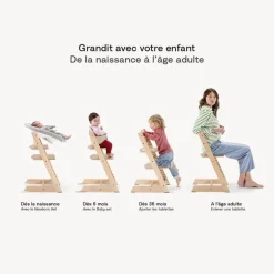 Pack chaise haute tripp trapp avec son baby set et sa tablette vanilla white