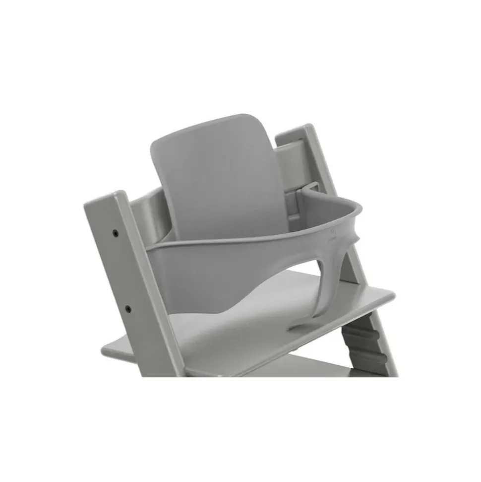 Pack chaise haute tripp trapp et son baby set gris tempête