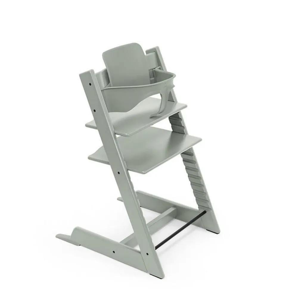 Pack chaise haute tripp trapp avec son newborn set et son baby set glacier green