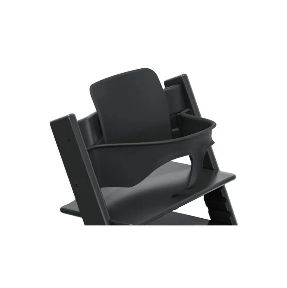Pack chaise haute tripp trapp avec son baby set et sa tablette noir