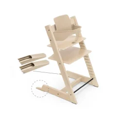 Pack chaise haute tripp trapp avec son baby set et sa tablette naturel