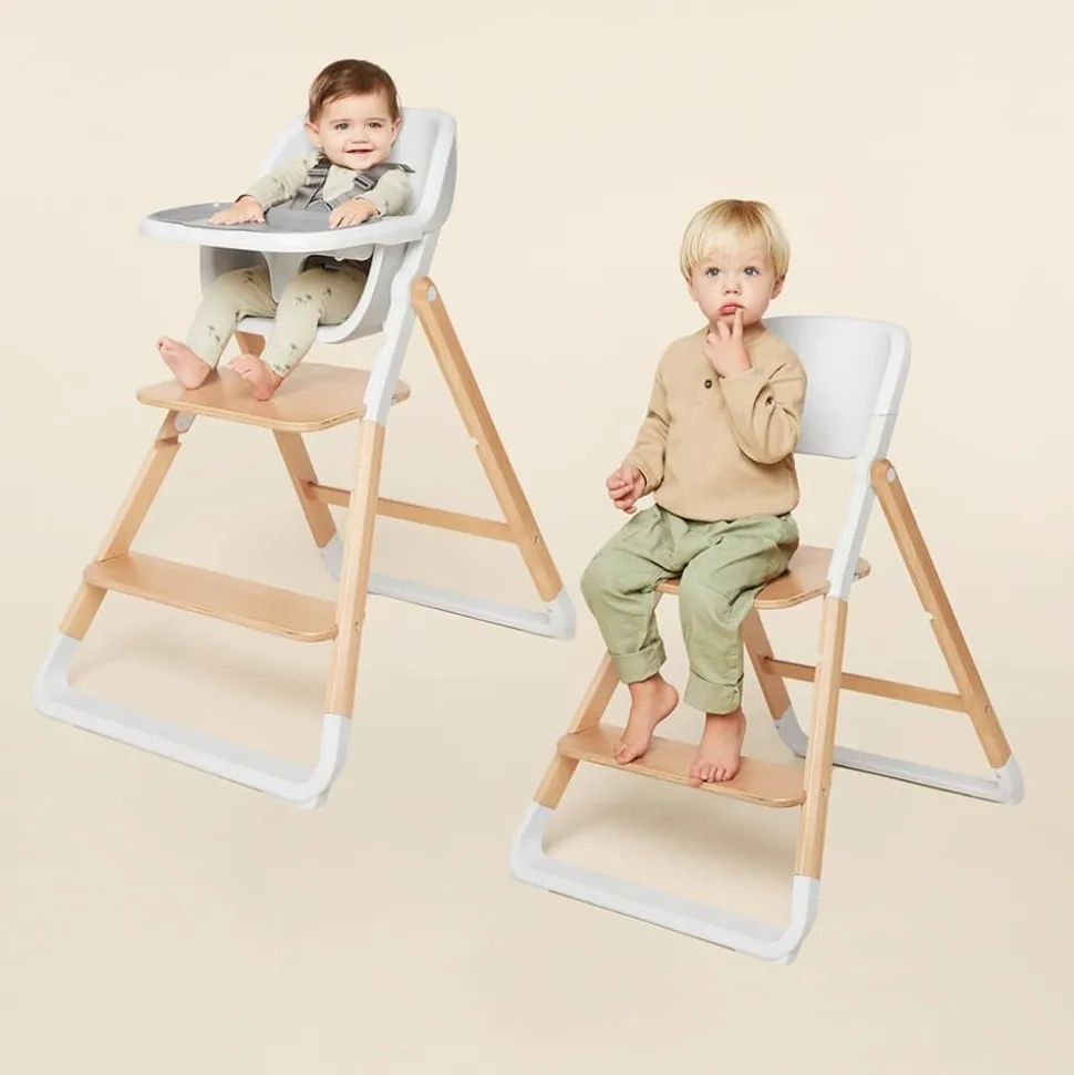 Pack chaise haute évolutive evolve + siège bébé bois naturel